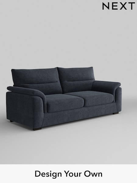 Boucle Chenille/Dark Slate Blue Hayden Highback (E96217) | £1,325
