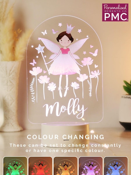 Personalised Fairy LED Colour Changing Night Light by PMC (E96245) | £25