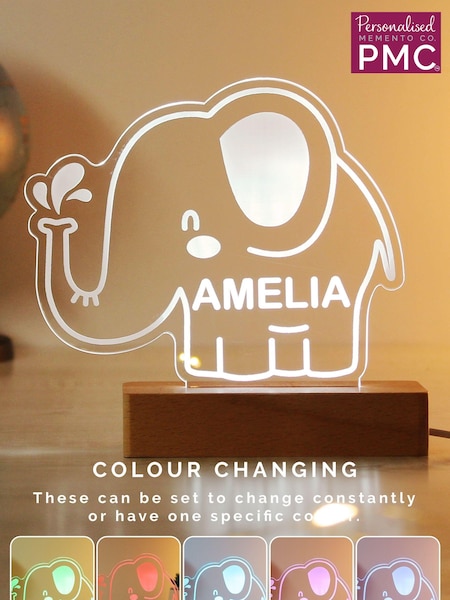 Personalised Elephant LED Light by PMC (E96257) | £24