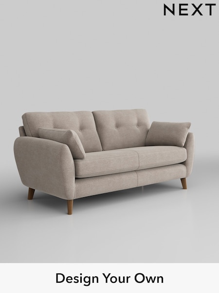 Boucle Chenille/Light Natural Wilson Buttoned Back (E96315) | £1,050
