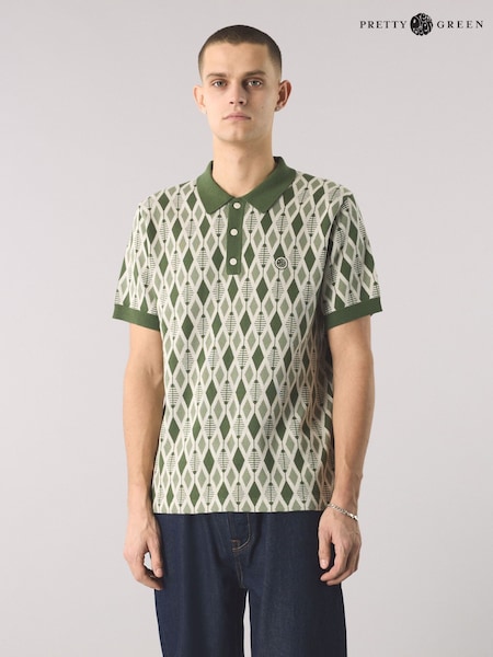 Pretty Green Roxy SS Knit Polo (E96524) | £80
