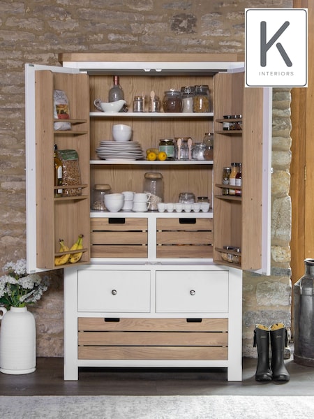 K Interiors White Clermont Double Larder Unit (E96828) | £1,285