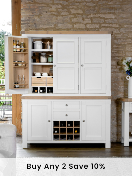 K Interiors White Clermont Triple Larder Unit Top (E96840) | £1,000