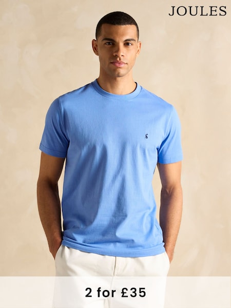Joules Everyday Mid Blue Crew Neck T-Shirt (E96880) | £18