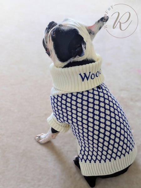 Personalised Premium Roll Neck Block 100% Cotton Jumper by RUFF (E96928) | £48