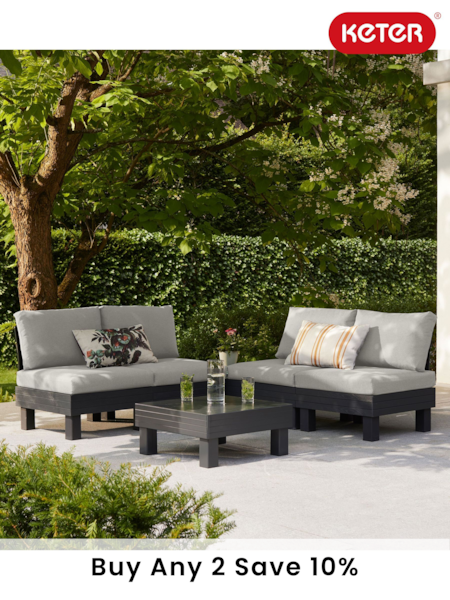 Keter Grey Elements 4 Seater Modular Garden Lounge Set (E97073) | £510