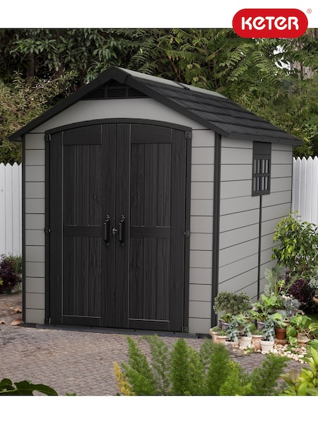 Keter Grey Premier 7.5x9ft Plastic Garden Shed (E97077) | £1,200