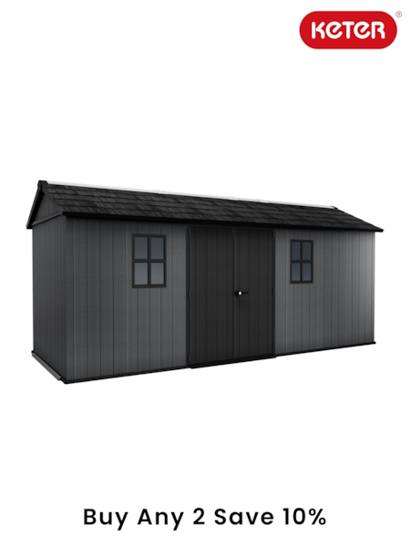 Keter Grey Newton Plus 17x7.5ft Garden Shed (E97103) | £2,500