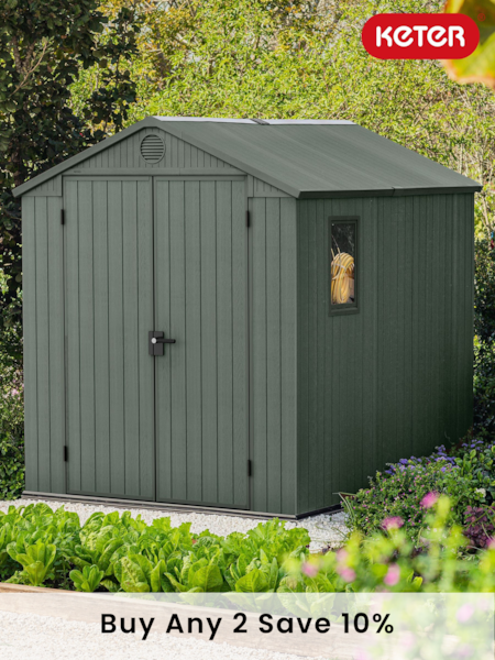 Keter Green Darwin 6x8ft Plastic Garden Shed (E97107) | £815