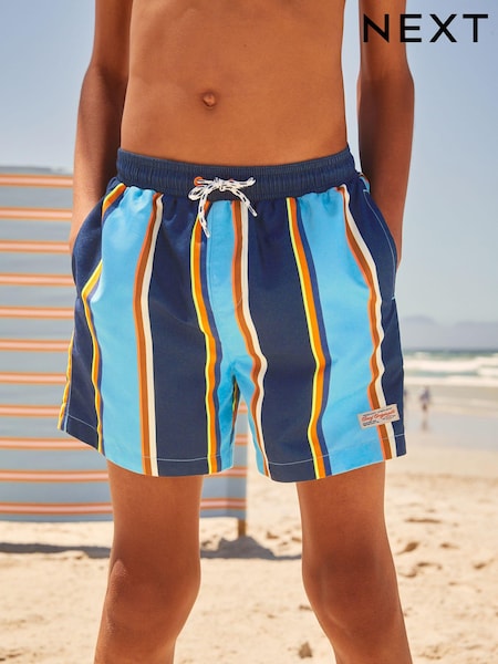 Blue Shorts Stripe Swim Shorts (3-16yrs) (E97297) | £8 - £14