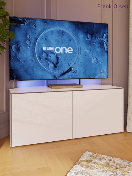 Frank Olsen White Intel SMART Corner TV Unit (E97386) | £390