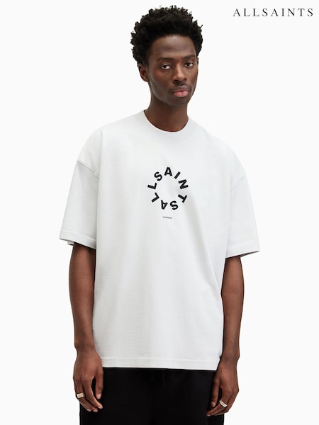 AllSaints Grey Tierra Short Sleeve Crew T-Shirt (E97447) | £59