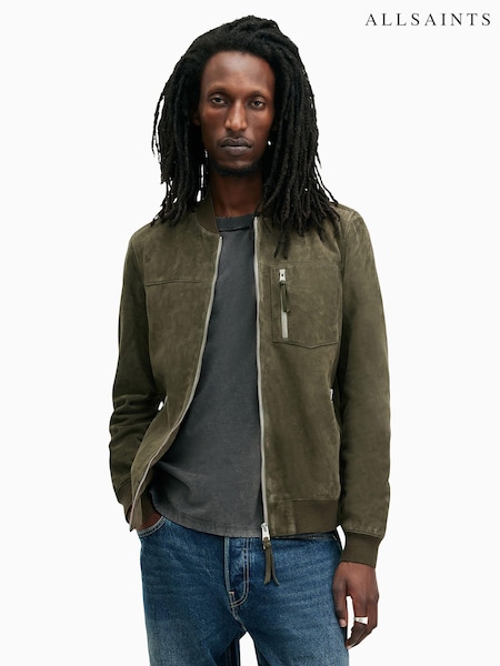 AllSaints Green Kairo Bomber Jacket (E97522) | £369
