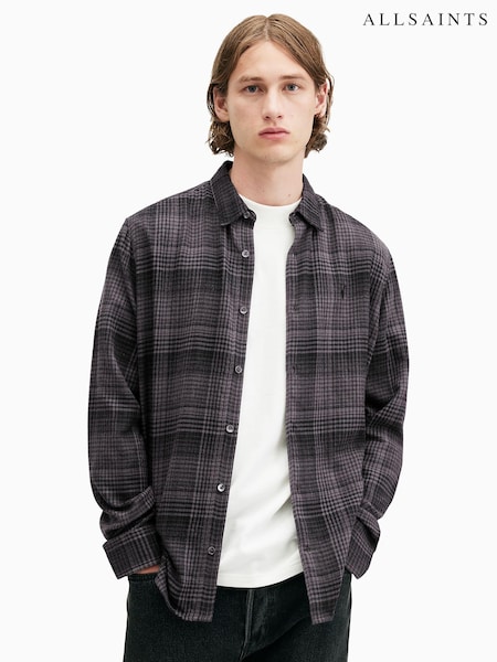 AllSaints Grey Sonik Longsleeve Shirt (E97540) | £99