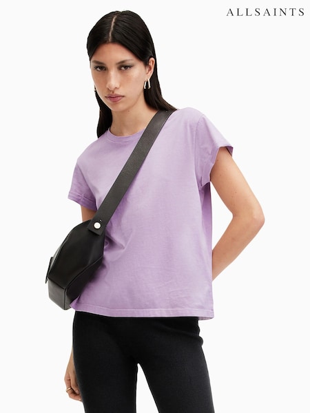 AllSaints Purple Anna T-Shirt (E97603) | £45
