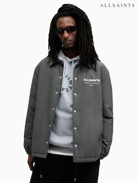 AllSaints Grey Underground Coach Jacket (E97661) | £239