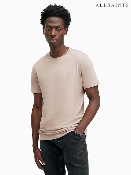 AllSaints Grey Brace Short Sleeve Crew T-Shirt (E97693) | £35