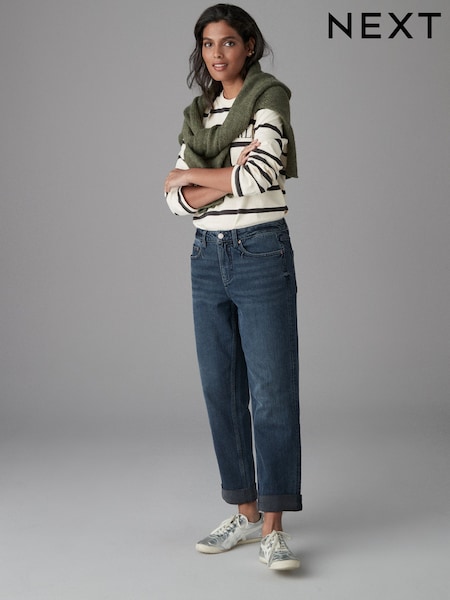 Inky Blue Boyfriend Jeans (E97790) | £32