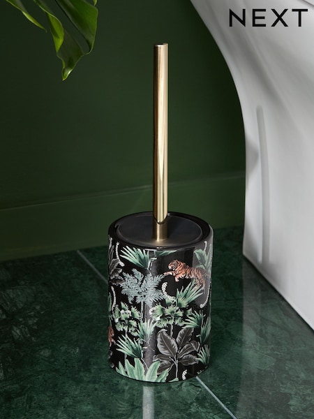Black Tiger Print Toilet Brush (E97816) | £16