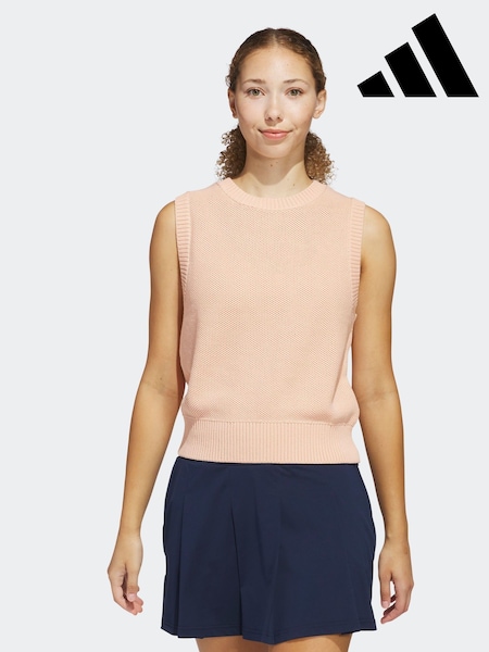 adidas Golf Coral Pink Ultimate365 Knit Tour Vest (E97975) | £80