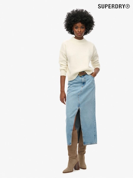 Superdry Blue Denim Split Maxi Skirt (E98041) | £65
