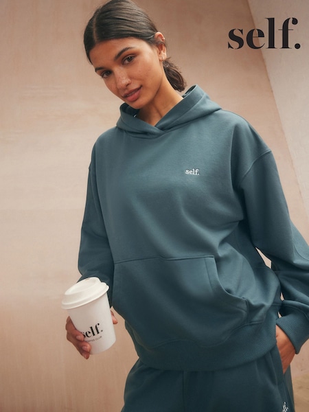 self. Teal Blue Hoodie (E98666) | £26