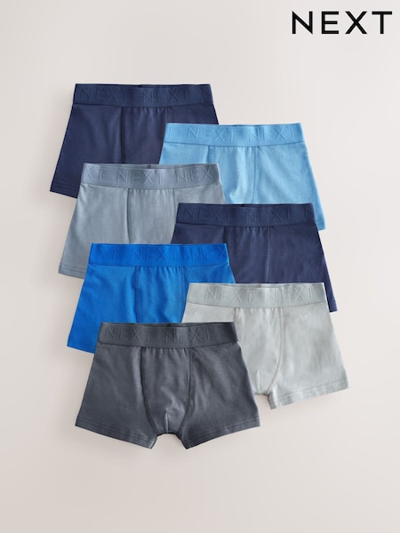 Blue/Grey Trunks 7 Pack (2-16yrs) (E98844) | £19 - £24