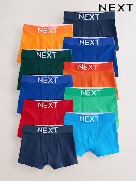 Bright Plain Trunks 10 Pack (1.5-16yrs) (E98852) | £27 - £32