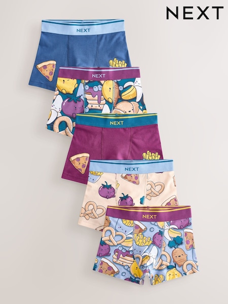 Food Print Trunks 5 Pack (1.5-12yrs) (E98886) | £14 - £16