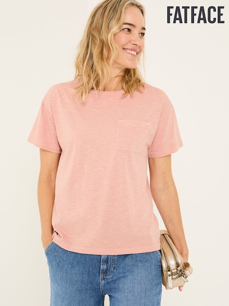 FatFace Lily Nude Pink 100% Cotton T-Shirt (E98924) | £25