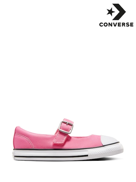 Converse Pink Infant Chuck Taylor Dainty Mary Jane Shoes (E99601) | £30