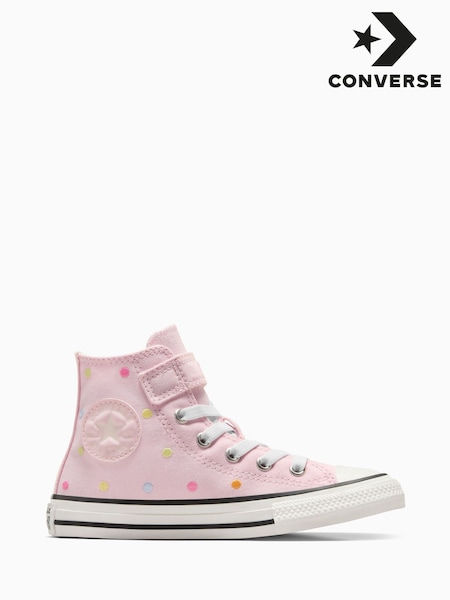 Converse Pink Junior Chuck Taylor Polka Dot Trainers (E99611) | £45