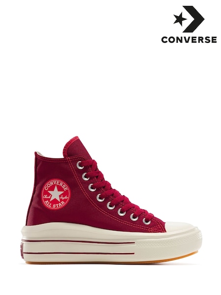 Converse Red Chuck Taylor All Star Move Trainers (E99614) | £85