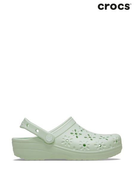 Crocs Jade Tint Adults Floral Cut Out Clogs (E99898) | £55