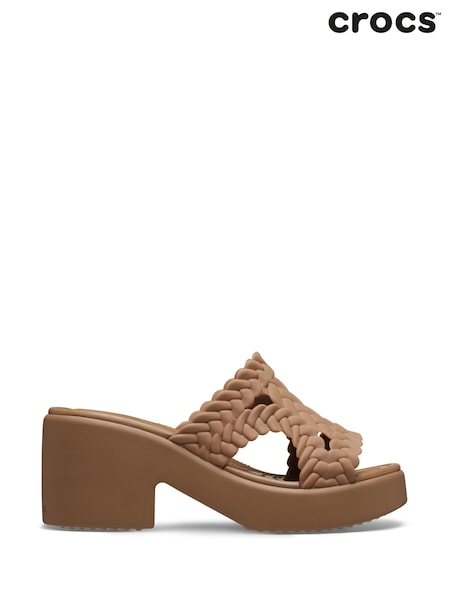 Crocs Sapia Brooklyn Woven Sepia Wedge Sandals (E99934) | £70