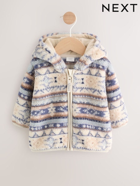 Blue Fleece Zip Through Baby Jacket (0mths-2yrs) (F00009) | £15 - £16
