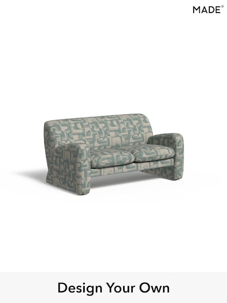 Caro Abstract Weave/Aqua Blue Romana By Made (F00065) | £1,150