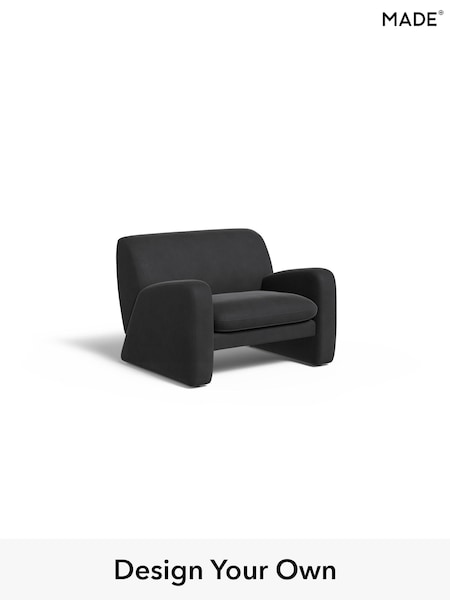 Matt Velvet Easy Clean/Charcoal Grey Romana By Made (F00067) | £799