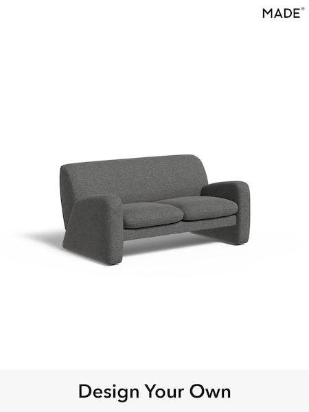 Textured Weave Easy Clean/Stone Grey Romana By Made (F00113) | £999