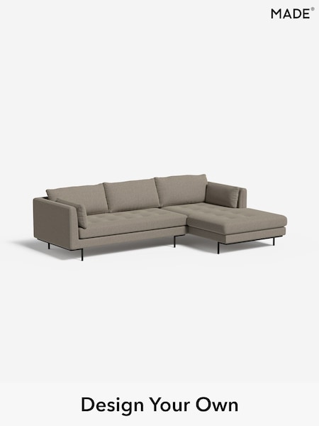 Soft Chenille Easy Clean/Pebble Grey Harlow By Made (F00123) | £1,850