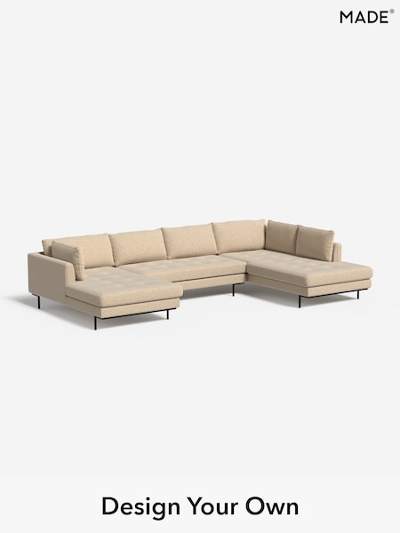 Soft Touch Boucle/Natural Linen Harlow By Made (F00129) | £2,499