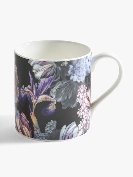 MM Living Set of 2 Black Julia Bone China Mugs (F00198) | £30