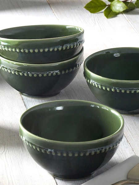 MM Living Set of 4 Green Bobble Cereal Bowls (F00217) | £48