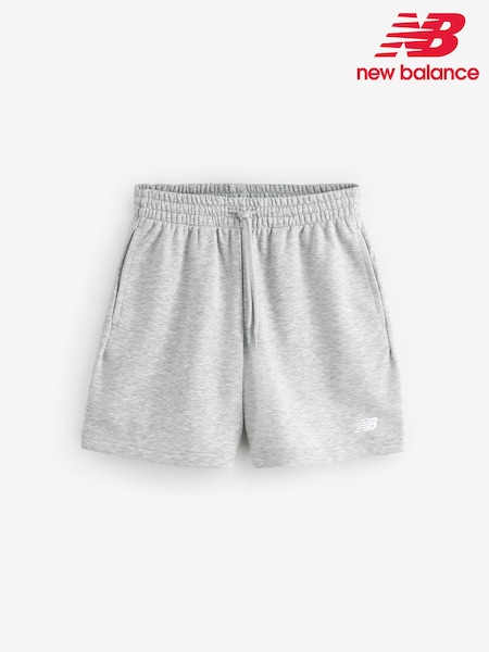 New Balance Grey Mens Essential French Terry 7inch Shorts (F00265) | £40
