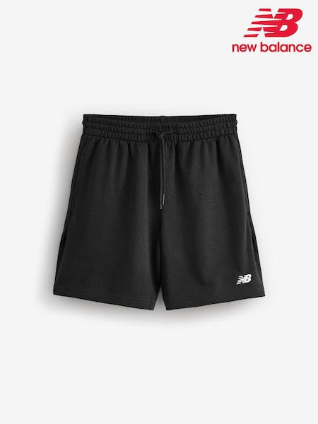 New Balance Black Mens Essential French Terry 7inch Shorts (F00266) | £40