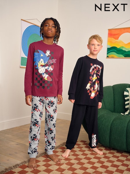 Multi Sonic Jogger Fit License Pyjamas 2 Pack (3-14yrs) (F00375) | £30 - £39