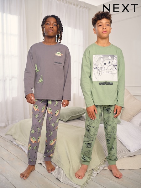 Green License Jogger Pyjamas 2 Pack (3-14yrs) (F00380) | £30 - £39