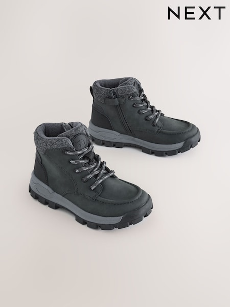 Charcoal Grey Standard Fit (F) Thinsulate Lined Walking Boots (F00444) | £32 - £36