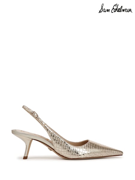 Sam Edelman Regular Fit Gold Bianka Sling Slingbacks (F00460) | £160