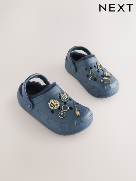 Navy Blue Harry Potter Warm Lined Slipper Clogs (F00506) | £17 - £20